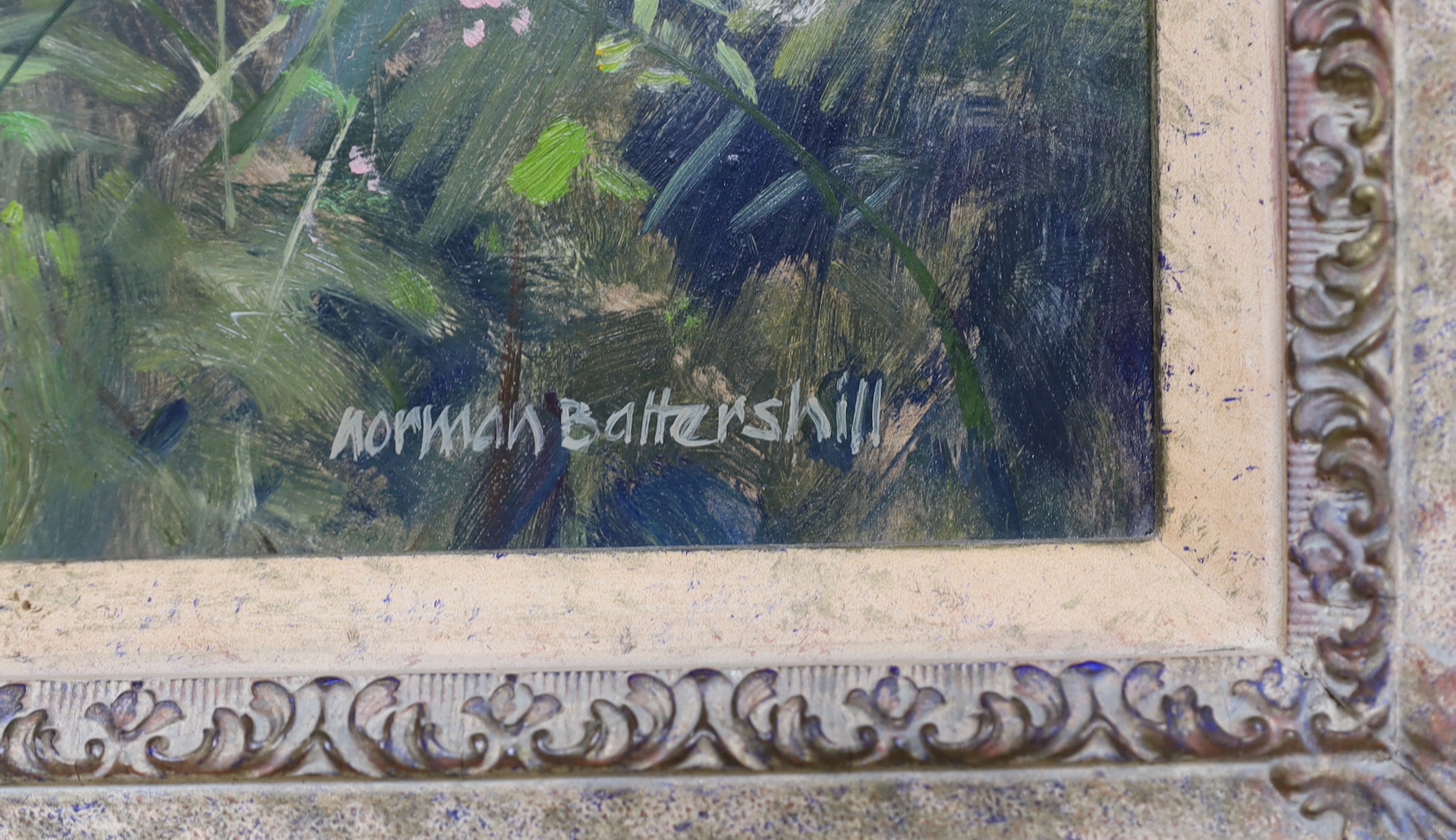 Norman Battershill (b.1922) oil on board, 'Near Sturminster Newton', signed, 39 x 29cm